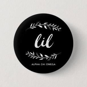 Alpha Chi Omega Kleine krans Ronde Button 5,7 Cm