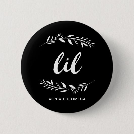 Alpha Chi Omega | Kleine krans Ronde Button 5,7 Cm (Voorkant)