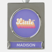 Alpha Chi Omega | Kleine Verzilverd Banner Ornament (Voorkant)