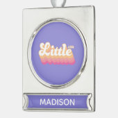 Alpha Chi Omega | Kleine Verzilverd Banner Ornament (Links)