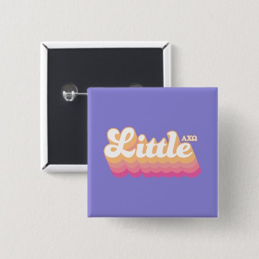 Alpha Chi Omega | Kleine Vierkante Button 5,1 Cm (Voorkant /achterkant)