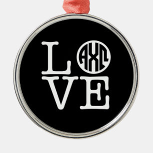 Alpha Chi Omega   Liefde Metalen Ornament