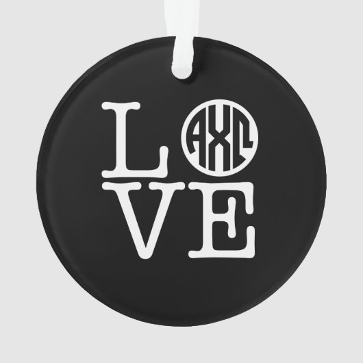 Alpha Chi Omega | Liefde Ornament (achterkant)