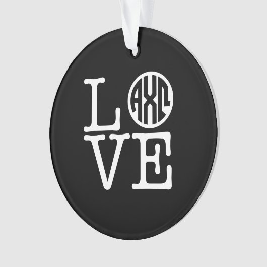 Alpha Chi Omega | Liefde Ornament (voorkant)
