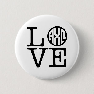 Alpha Chi Omega Liefde Ronde Button 5,7 Cm