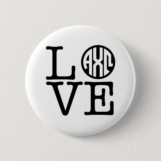 Alpha Chi Omega | Liefde Ronde Button 5,7 Cm (Voorkant)
