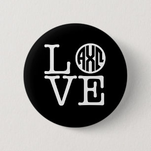 Alpha Chi Omega   Liefde Ronde Button 5,7 Cm