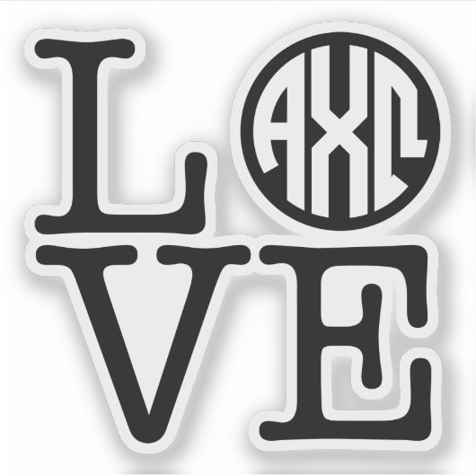Alpha Chi Omega | Liefde Sticker (Voorkant)