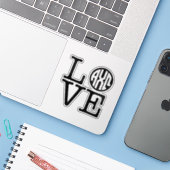 Alpha Chi Omega | Liefde Sticker (Laptop met iPhone)