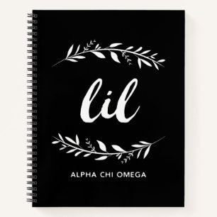 Alpha Chi Omega   Lil Wreath Notitieboek