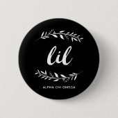 Alpha Chi Omega | Lil Wreath Ronde Button 5,7 Cm (Voorkant)