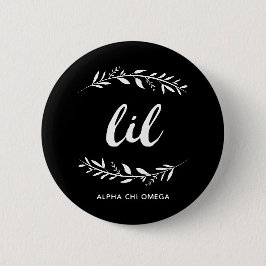 Alpha Chi Omega | Lil Wreath Ronde Button 5,7 Cm (Voorkant)