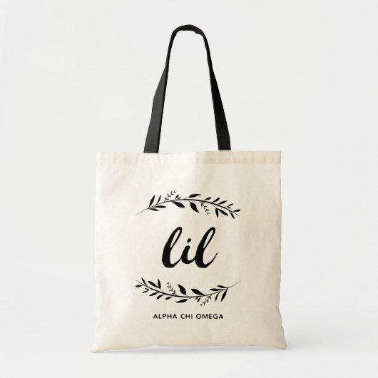 Alpha Chi Omega | Lil Wreath Tote Bag (Voorkant)