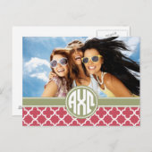 Alpha Chi Omega | Monogram en foto Briefkaart (Voorkant / Achterkant)