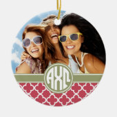 Alpha Chi Omega | Monogram en foto Keramisch Ornament (Voorkant)