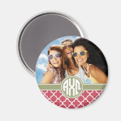 Alpha Chi Omega | Monogram en foto Magneet (Voorkant / Achterkant)