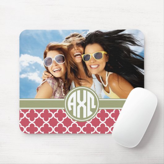 Alpha Chi Omega | Monogram en foto Muismat (Met muis)
