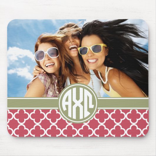 Alpha Chi Omega | Monogram en foto Muismat (Voorkant)