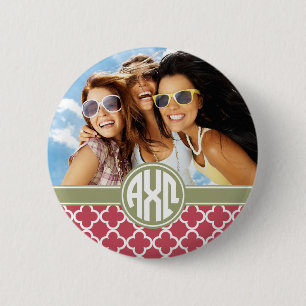 Alpha Chi Omega Monogram en foto Ronde Button 5,7 Cm