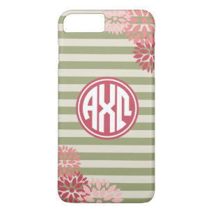 Alpha Chi Omega Monogram Streeppatroon Case-Mate iPhone Case