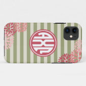 Alpha Chi Omega | Monogram Streeppatroon Case-Mate iPhone Case (Achterkant (horizontaal))