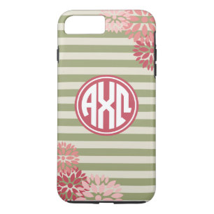Alpha Chi Omega Monogram Streeppatroon Case-Mate iPhone Case