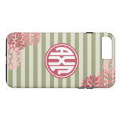 Alpha Chi Omega | Monogram Stripe Patroon Case-Mate iPhone Case (Achterkant (Horizontaal))