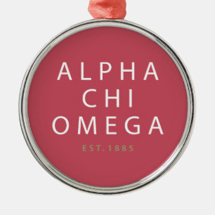 Alpha Chi Omega Oost. 1885 Metalen Ornament