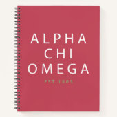Alpha Chi Omega | Oost. 1885 Notitieboek (Voorkant)