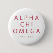 Alpha Chi Omega | Oost. 1885 Ronde Button 5,7 Cm (Voorkant)