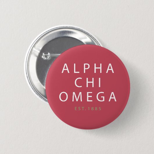 Alpha Chi Omega | Oost. 1885 Ronde Button 5,7 Cm (Voorkant /achterkant)