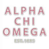 Alpha Chi Omega | Oost. 1885 Sticker (Voorkant)
