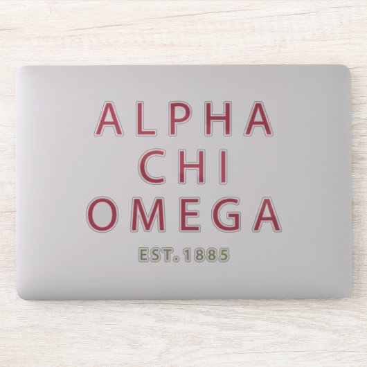 Alpha Chi Omega | Oost. 1885 Sticker (Computer)