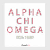 Alpha Chi Omega | Oost. 1885 Sticker (Vel)