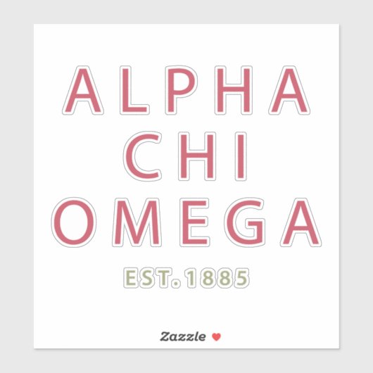 Alpha Chi Omega | Oost. 1885 Sticker (Vel)
