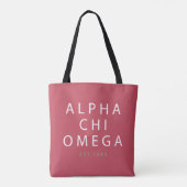 Alpha Chi Omega | Oost. 1885 Tote Bag (Achterkant)