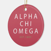 Alpha Chi Omega | Opgericht in 1885 Keramisch Ornament (Links)
