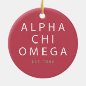 Alpha Chi Omega | Opgericht in 1885 Keramisch Ornament (Achterkant)