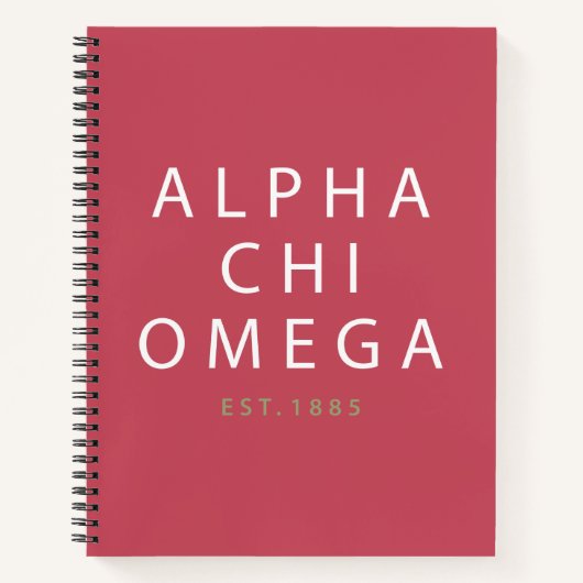 Alpha Chi Omega | Opgericht in 1885 Notitieboek (Voorkant)