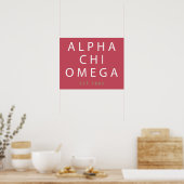 Alpha Chi Omega | Opgericht in 1885 Poster (Keuken)