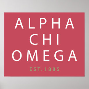 Alpha Chi Omega Opgericht in 1885 Poster
