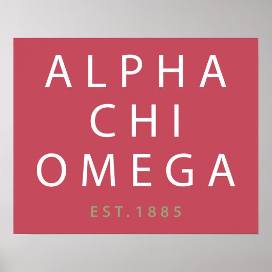 Alpha Chi Omega | Opgericht in 1885 Poster (Voorkant)