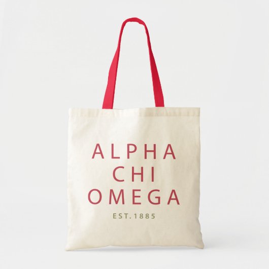 Alpha Chi Omega | Opgericht in 1885 Tote Bag (Voorkant)
