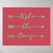 Alpha Chi Omega | Pijlen Poster (Voorkant)