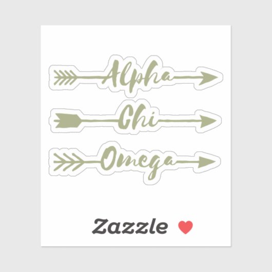 Alpha Chi Omega | Pijlen Sticker (Vel)