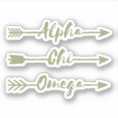Alpha Chi Omega | Pijlen Sticker (Voorkant)