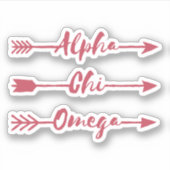Alpha Chi Omega | Pijlen Sticker (Voorkant)