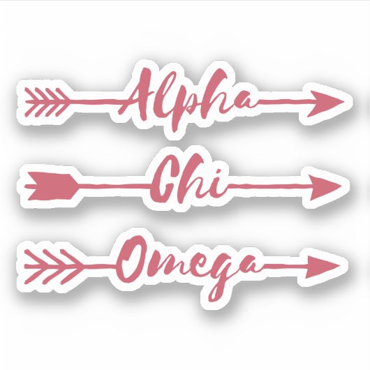 Alpha Chi Omega | Pijlen Sticker (Voorkant)