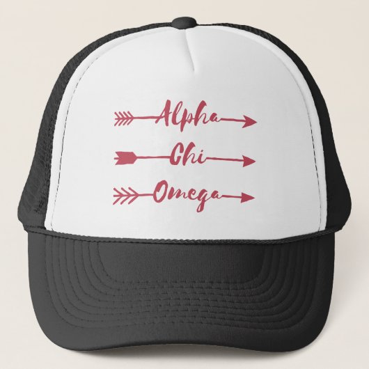 Alpha Chi Omega | Pijlen Trucker Pet (Voorkant)