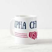 Alpha Chi Omega - Verenigde Staten Koffiemok (Voorkant links)